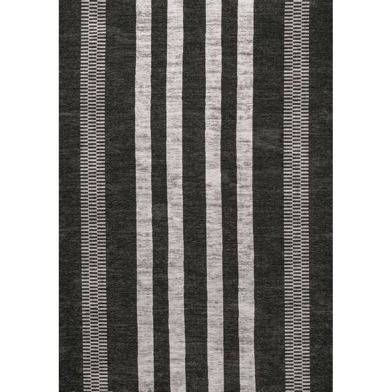 Vichy Geometric Striped Machine Washable Area Rug