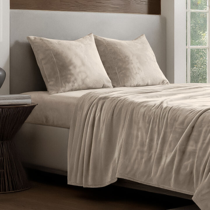 Velvety Soft Microplush Fleece Sheet Set