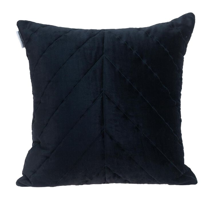 20" Black Symmetry Stitch Pattern Throw Pillow