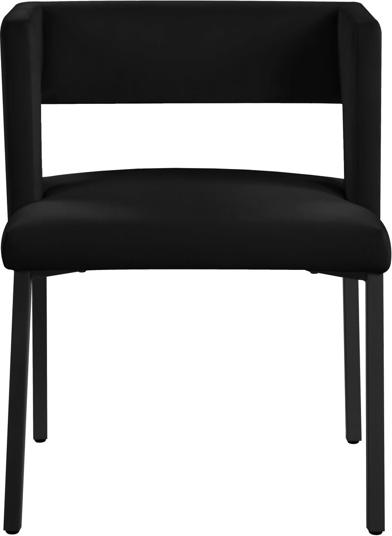 Meridian Furniture Caleb Black Velvet Dining Chair, Set of 2
