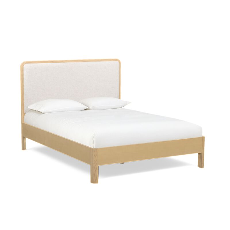 Rafaelle Natural Solid Ash Queen Bed image number 1
