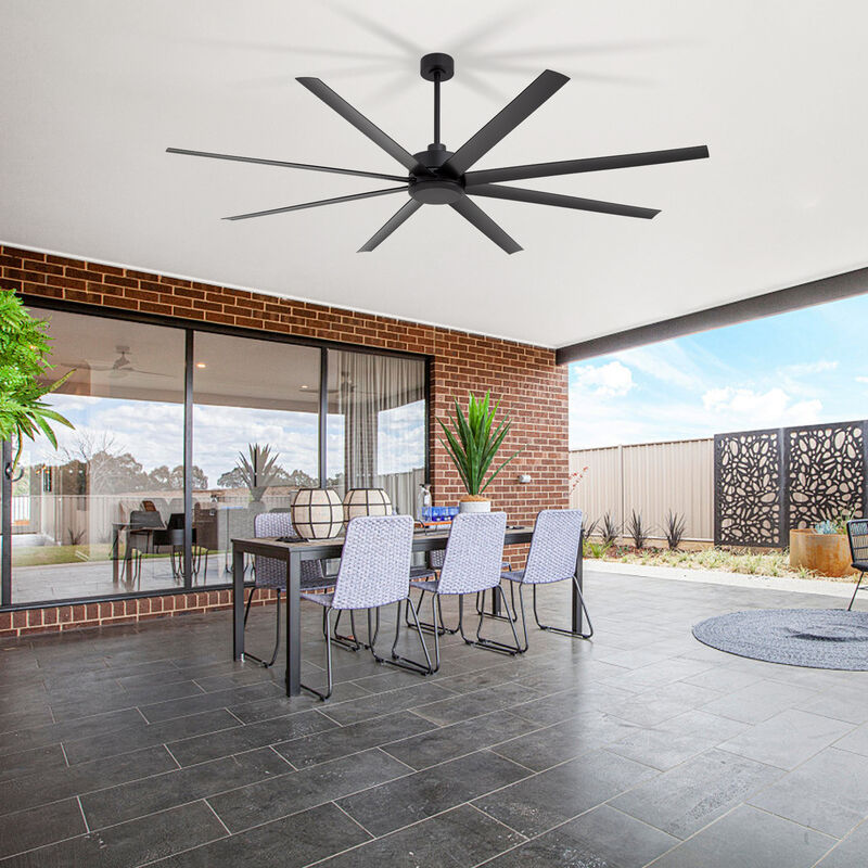 Breezary 84" Large Ceiling Fan No Light,8 Blade, Quiet DC Motor, Remote Control, 6 Speeds image number 9