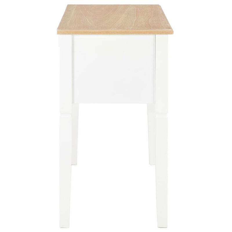 Writing Desk White and Brown MDF and Pinewood Standard