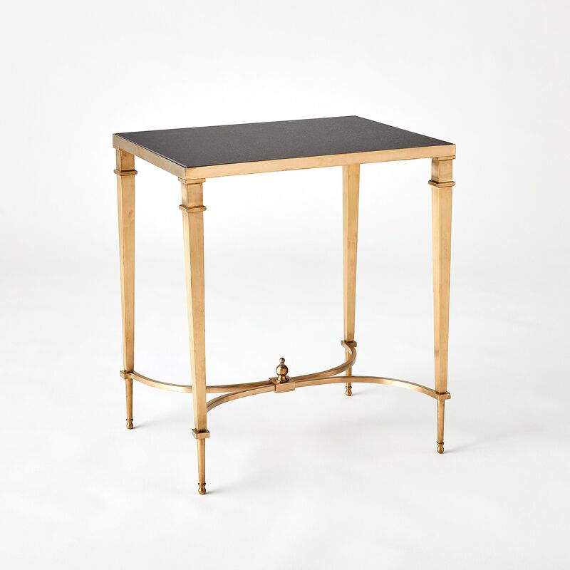 French Square Leg Table-Brass