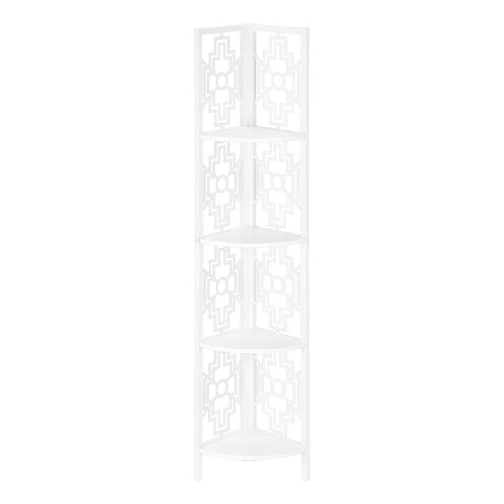 Bookshelf, Bookcase, Etagere, Corner, 4 Tier, 62H, Office, Bedroom