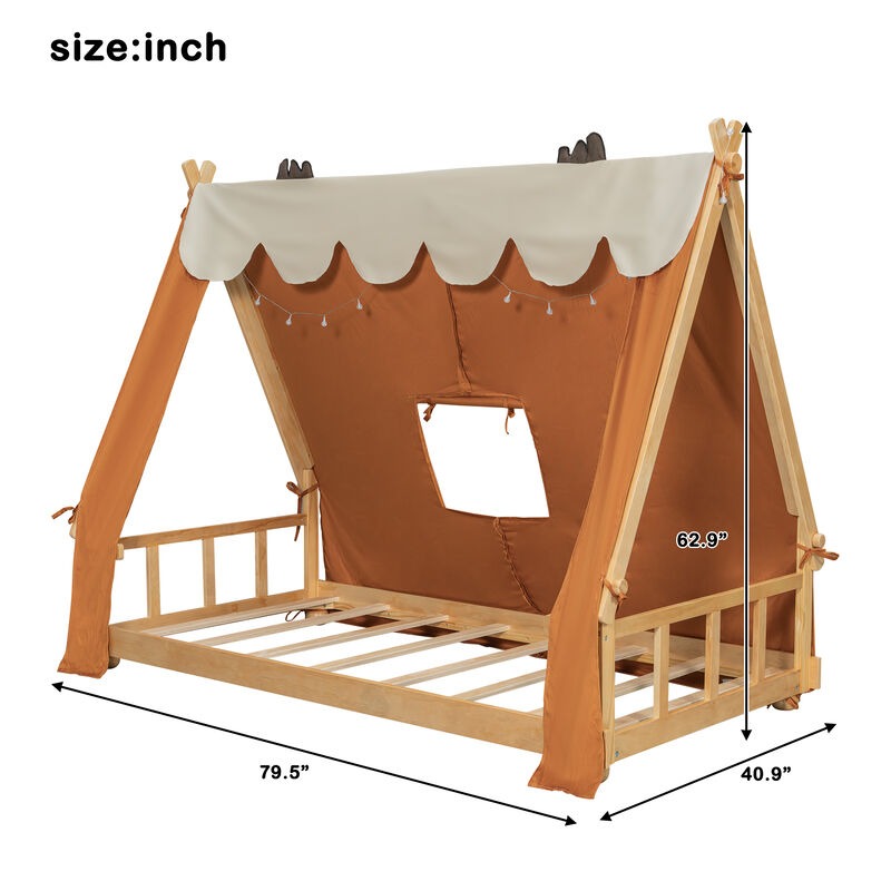 Fibark Kids Tent House Bed Frame image number 9
