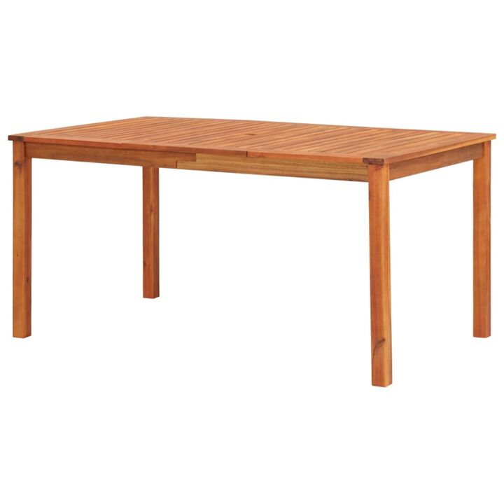 vidaXL Garden Table 59"x35.4"x29.1" Solid Acacia Wood