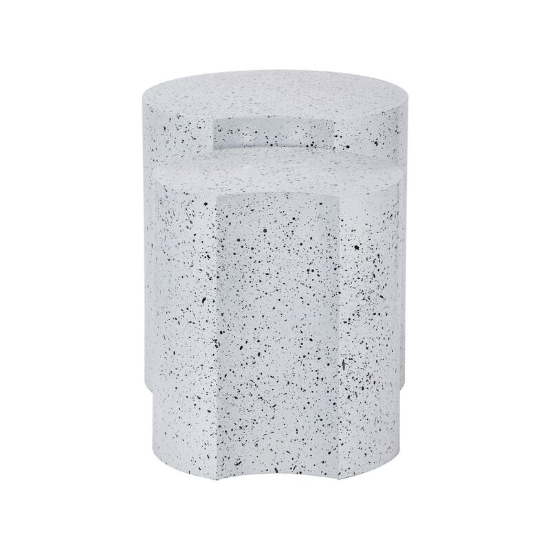 Meridian Furniture Dimple White End Table