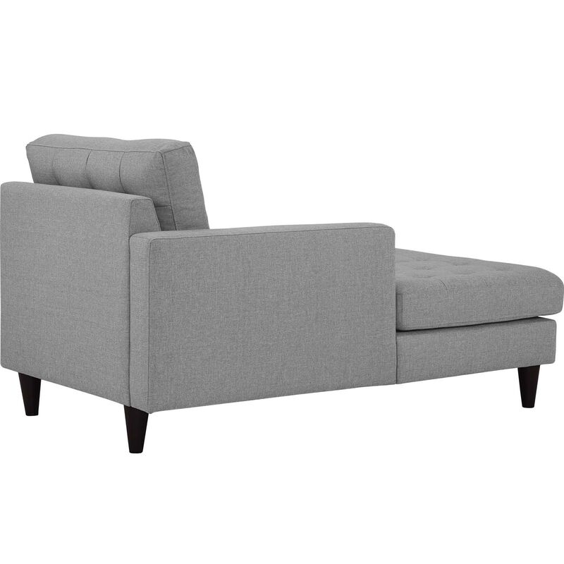 Modway Empress Mid-Century Modern Upholstered Fabric Corner Sofa In Oatmeal
