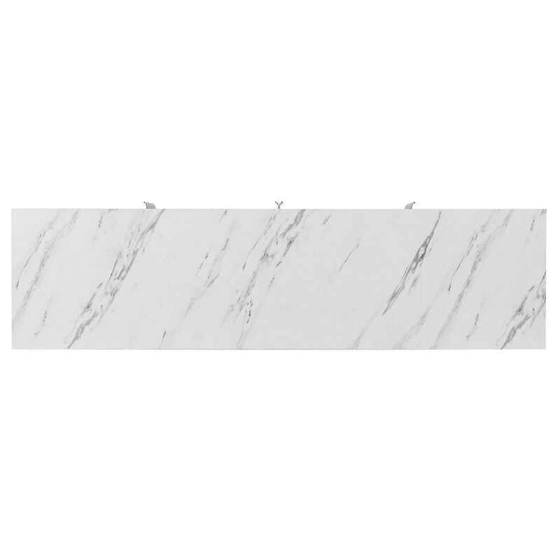 TATEUS Modern 4-Door Sideboard Cabinet with Metal Handles and Adjustable Shelves