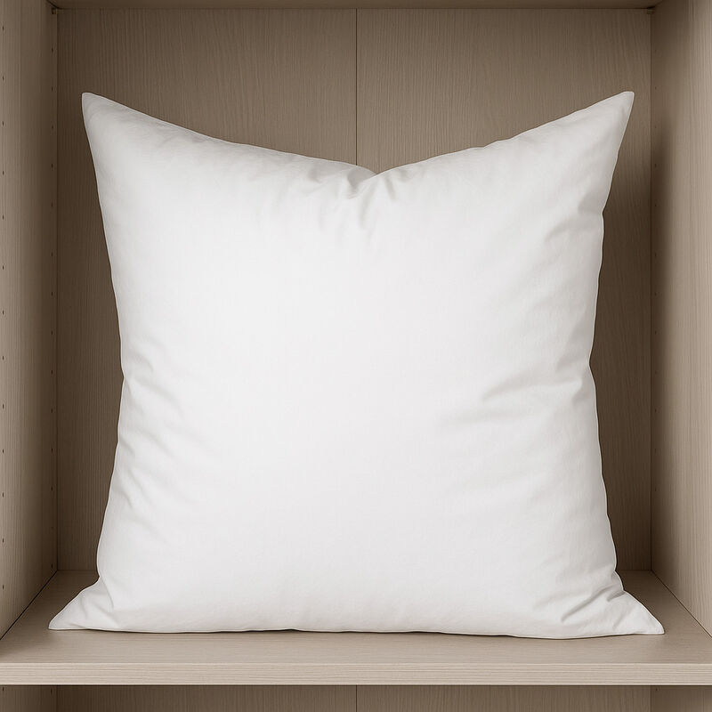 HomeRoots 20" White Cotton Down Blend Throw Pillow Insert image number 1