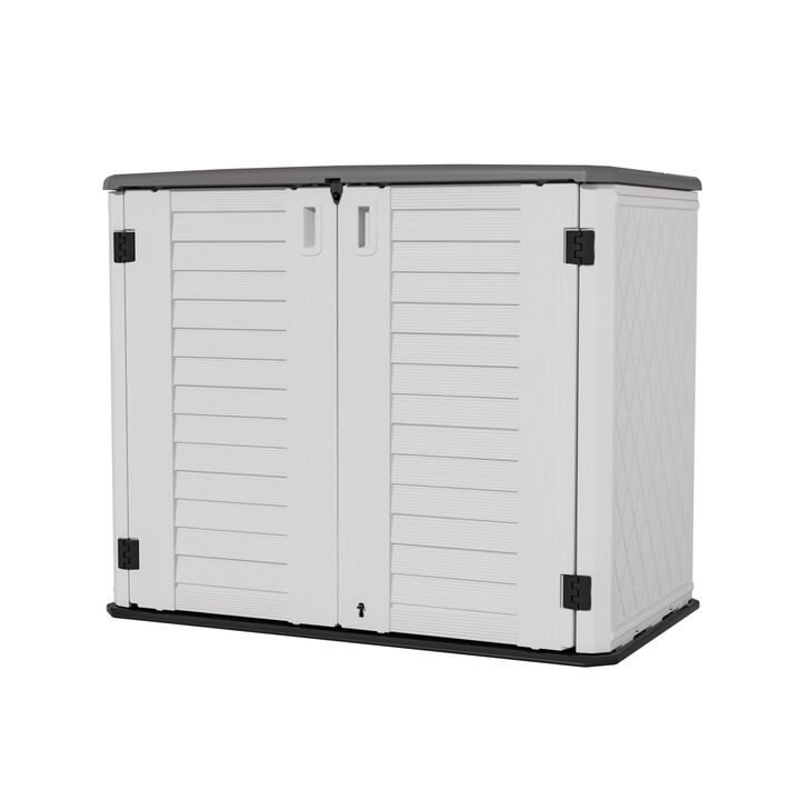 Mondawe HDPE 50" W x 29" D x 41" H Outdoor Storage Cabinet for Patio Garden