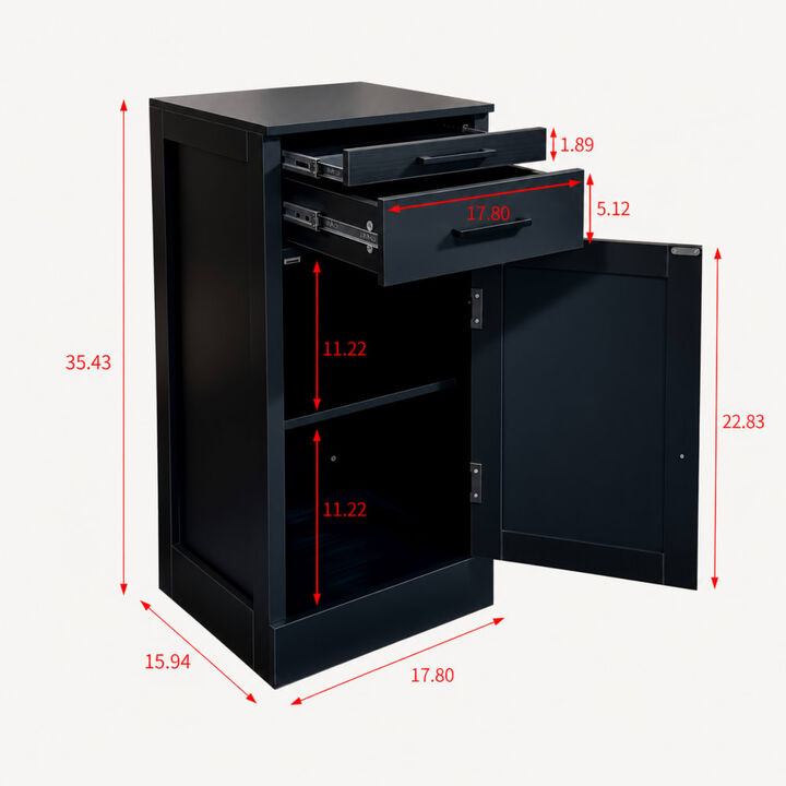 ELEMENT ACE Modular Wine Bar Buffet Cabinet with Hutch, Spacious Multi-Use Storage Unit for Home and Office Organization Across Various Spaces