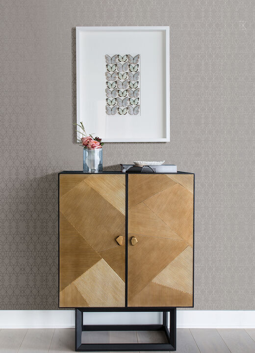 Paititi Silver Diamond Trellis Wallpaper (Set of 2)