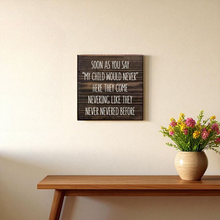 Parent Life Wood Sign Rustic Wooden Wall Decor with Humorous Family Quote