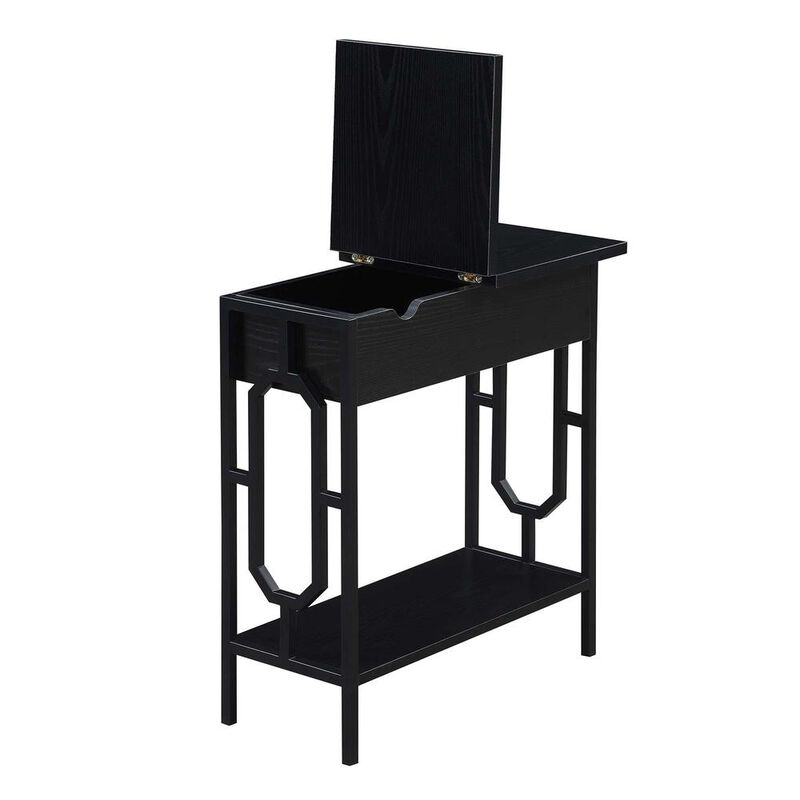 Convenience Concepts Omega Flip Top End Table with Charging Station*