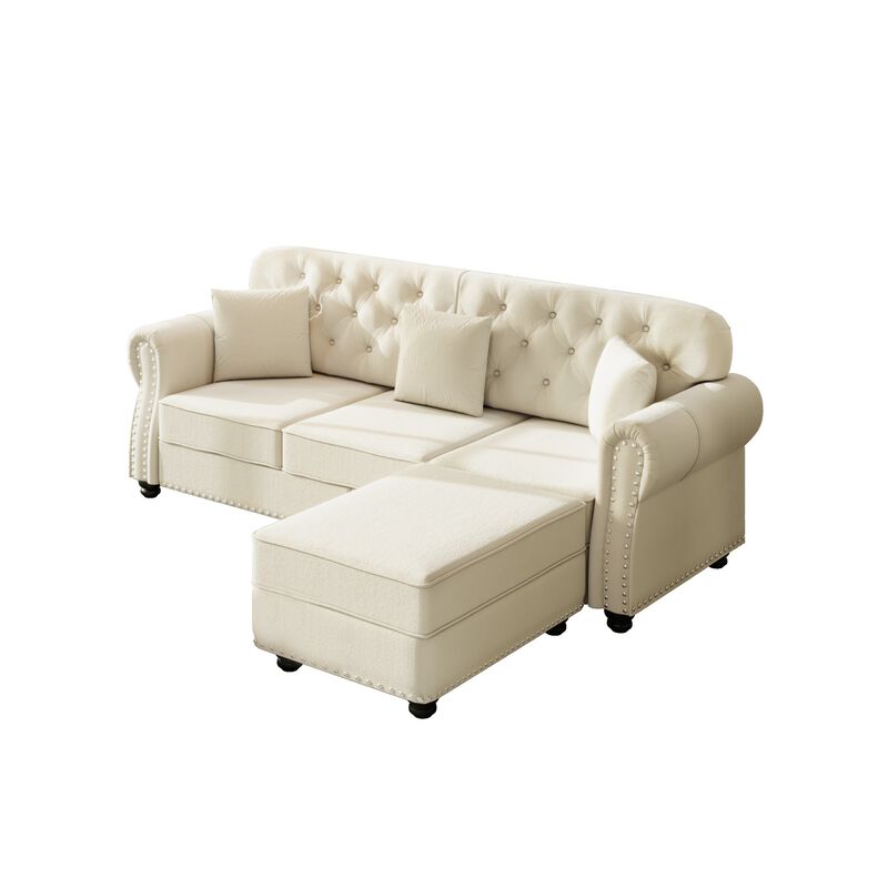 Wurtda Modern Chesterfield Sofa image number 8