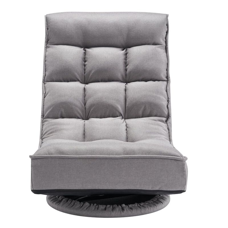 Swivel Floor Gaming Chair with 360&deg; Rotation and Adjustable Folding Backrest image number 0