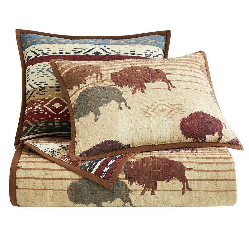Home on the Range Twin Reversible Quilt Set image number 0