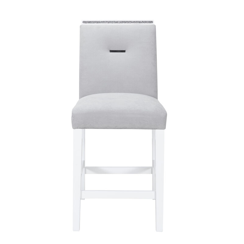 Monaco Grey White Bar Stools Set of 2 image number 0