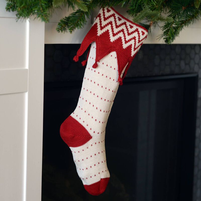 Zig Zag Elf Cuff Stocking image number 1