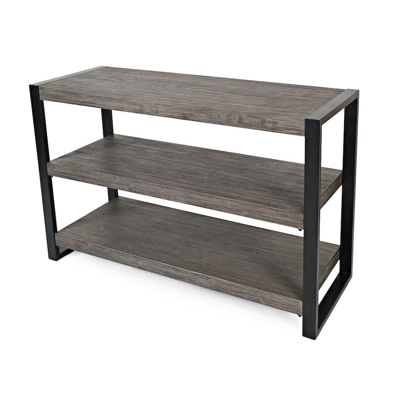 Jofran Pinnacle Modern Loft Iron and Wood Grey Sofa Table