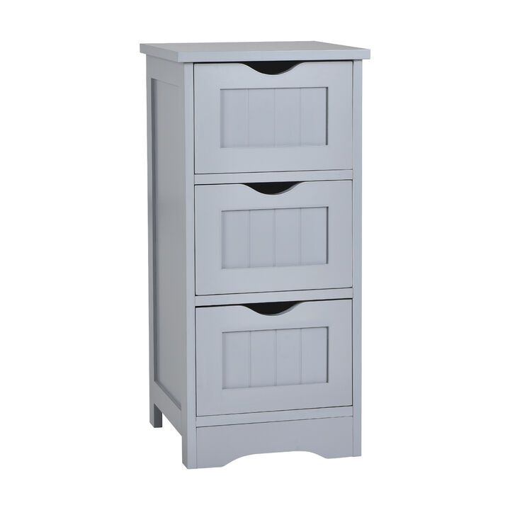 Bathroom Wooden Free Standing Storage Side Floor Cabinet Organizer