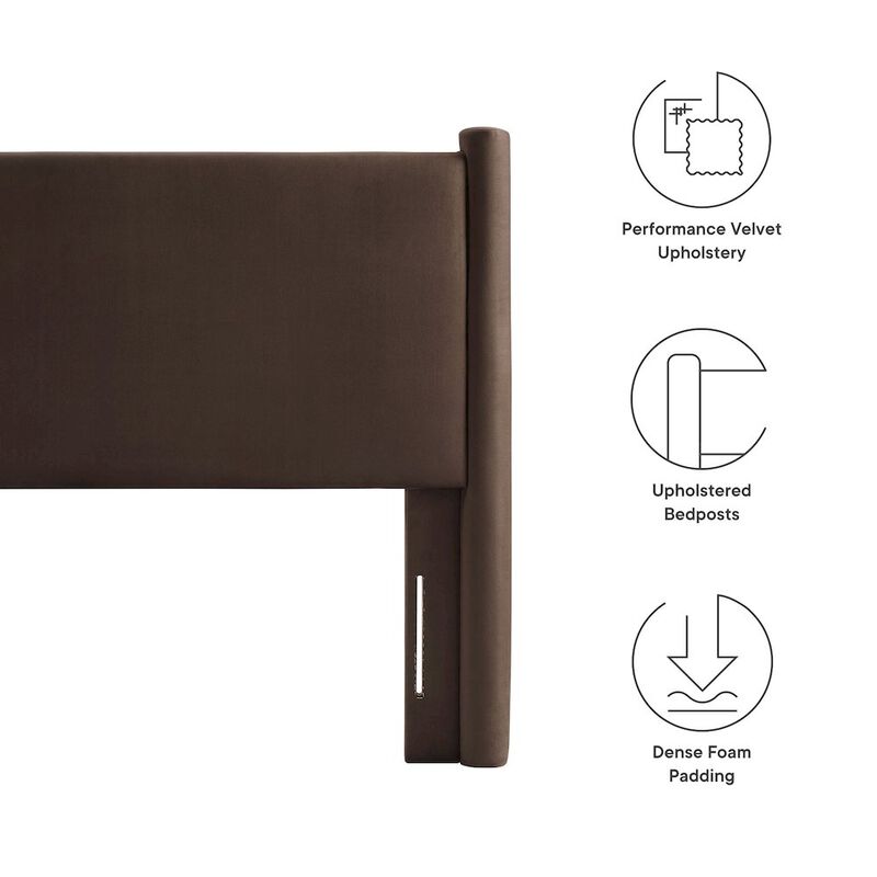 Rael Performance Velvet Twin Headboard image number 2