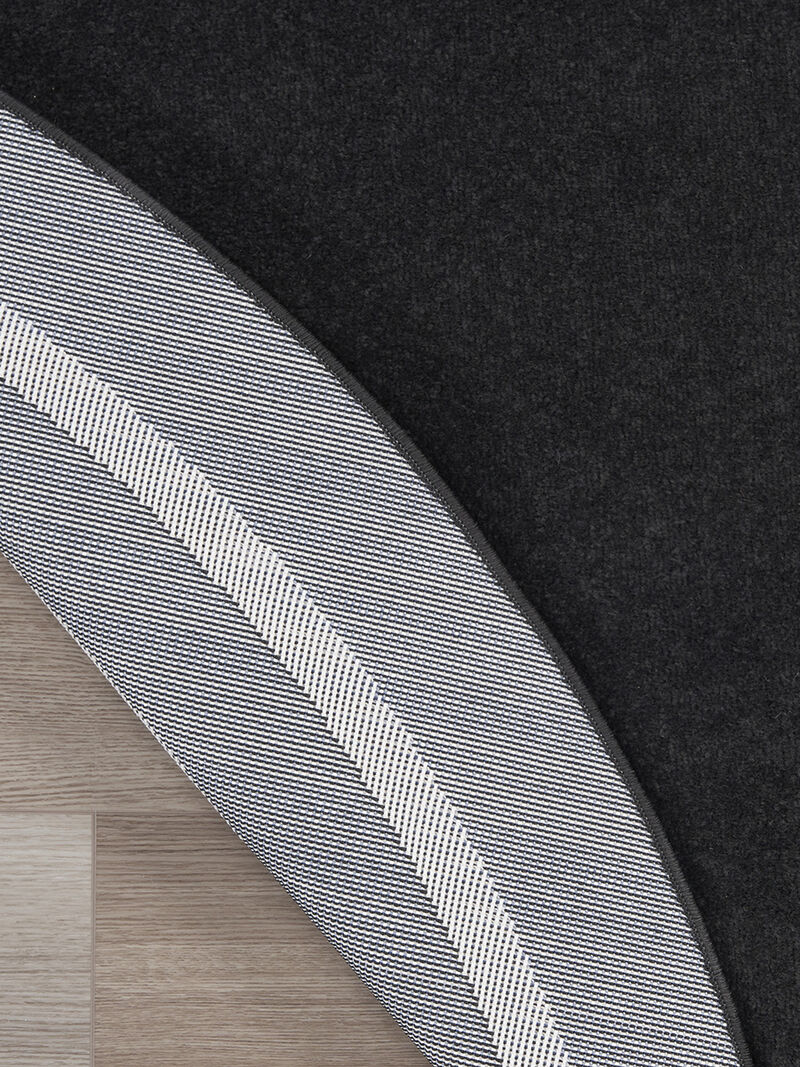 Nourison Essentials NRE02 Black/Ivory 8' x Round Rug