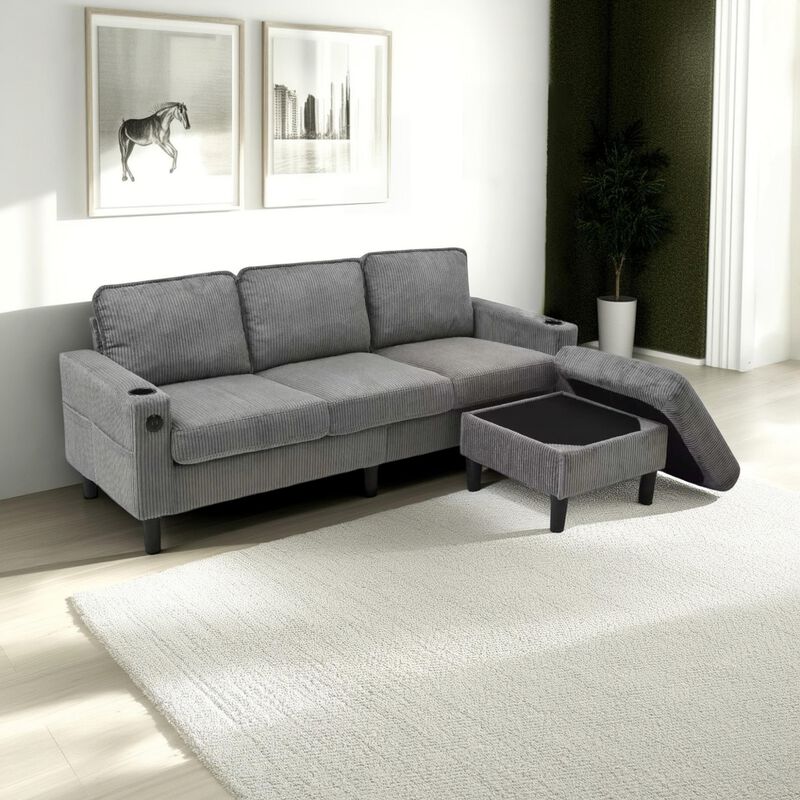 Cexdi 3‑Seat L‑Shape Sectional Sofa image number 5