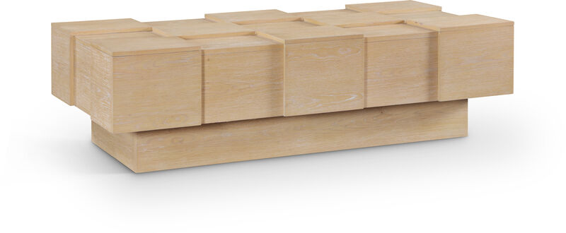 Meridian Furniture Anzio Natural Oak Veneer Coffee Table