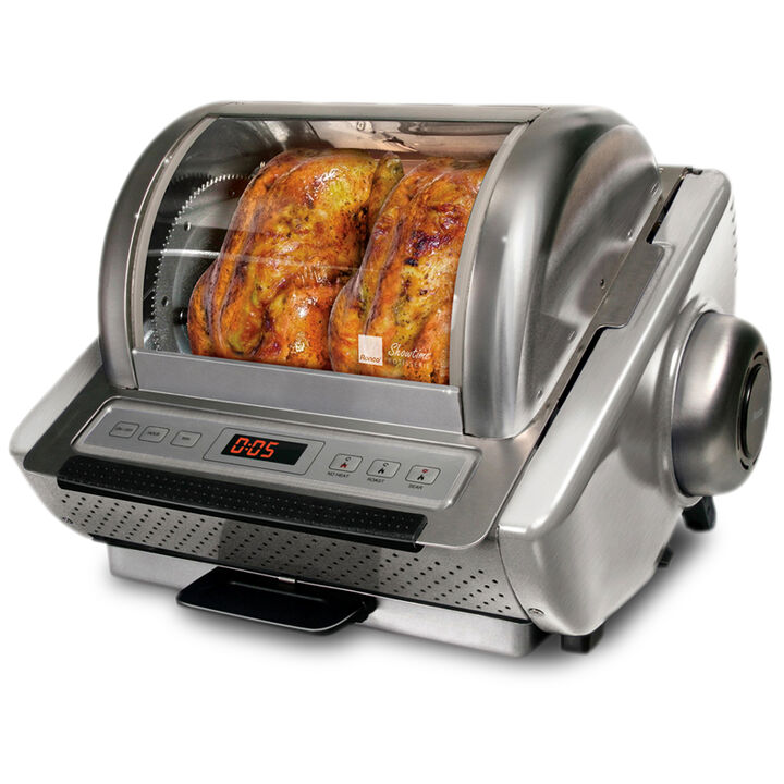 Ronco EZ-Store Rotisserie Oven, Large Capacity (15lbs) Countertop Oven, Multi-Purpose Basket for Versatile Cooking, Digital Controls & Compact Storage