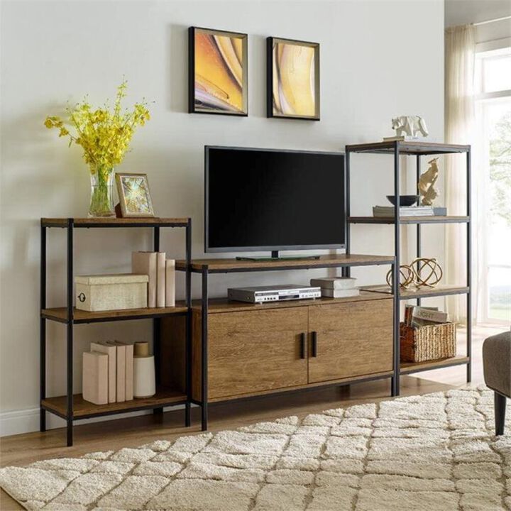 Caffoz 4-Tier Transitional Wood Bookshelf