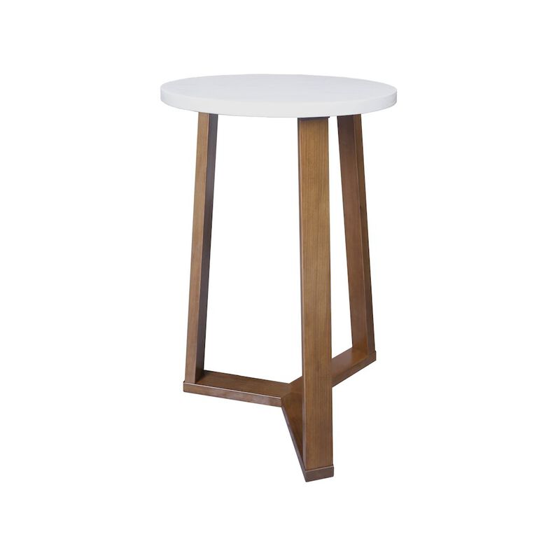 Aesthetic Tripod Round Side Table with Solid American Hardwood Legs, Walnut