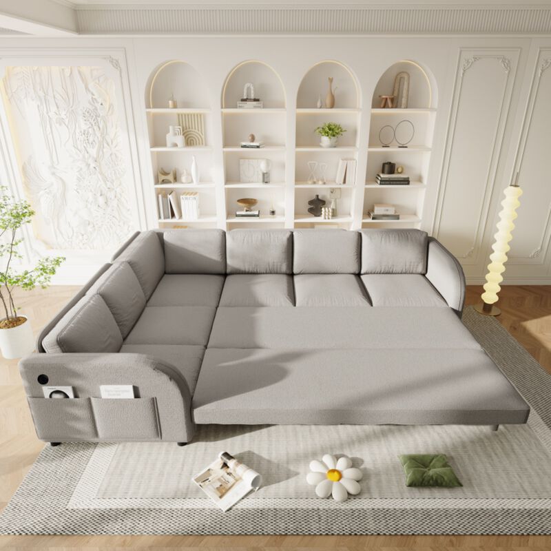 Fumris U Shaped Modular Sectional Sofa image number 8