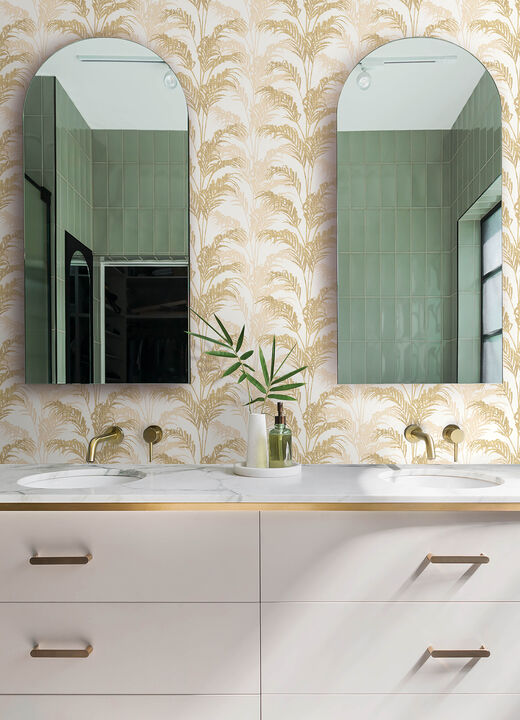 Rattan Gold Palm Wallpaper (Set of 2)
