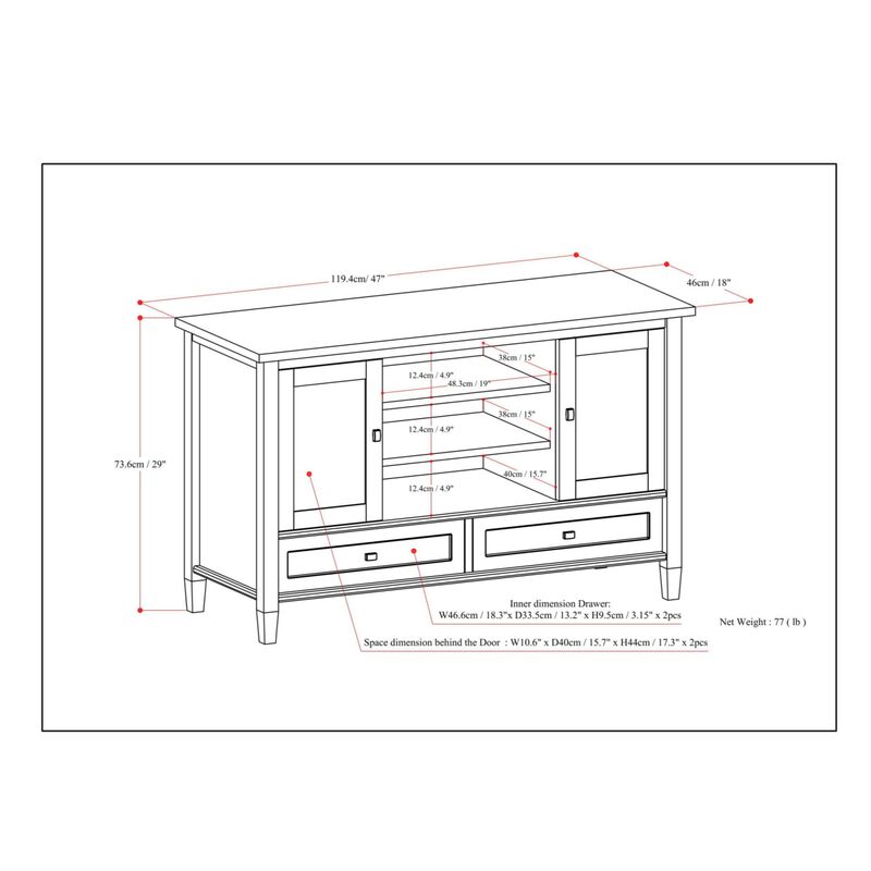 Tipgef Solid Wood TV Stand image number 9