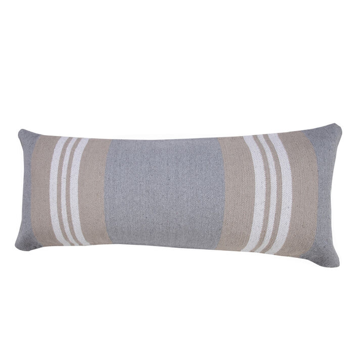 Soft Cotton Striped Zippered Throw Pillow – Stylish Decorative Cushion for Sofa or Bed