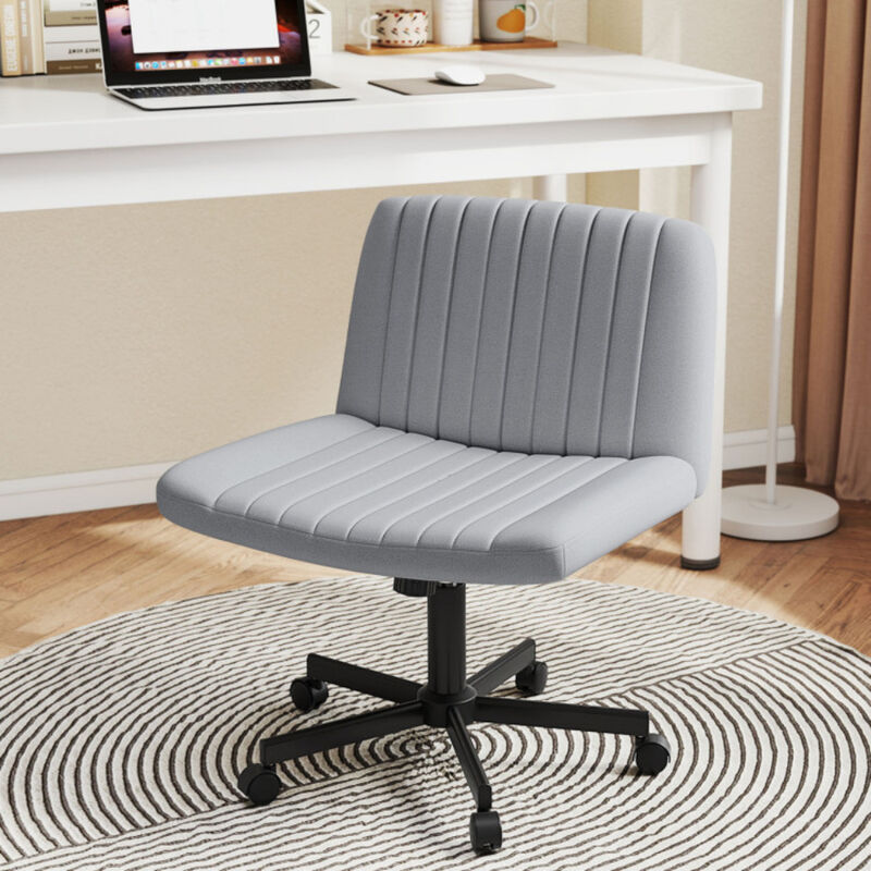 Criss Cross Chair with Wheels – Cross-Legged Swivel Desk Chair with Wide Soft-Padded Seat
