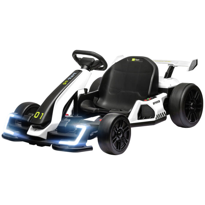 BreeBe 24V 7.5 MPH Electric Go Kart with Adjustable Seat, Slow Start