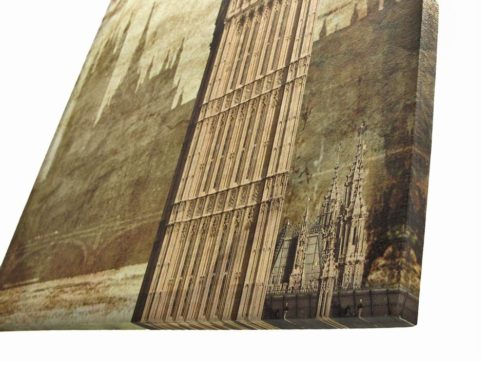 London Houses of Parliament and Big Ben Printed Canvas Wall Hanging
