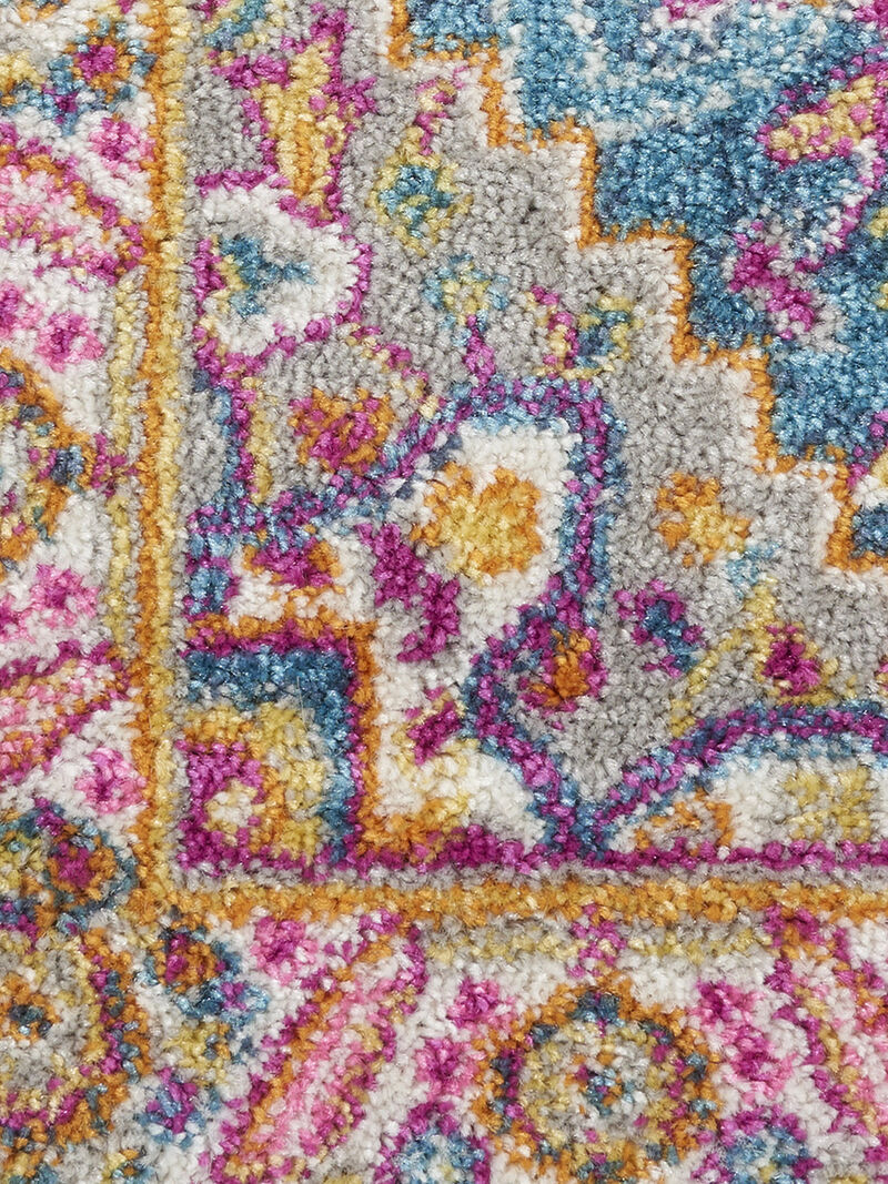 Passion PSN20 Teal/Multicolor 1'10" x 2'10" Rug image number 5