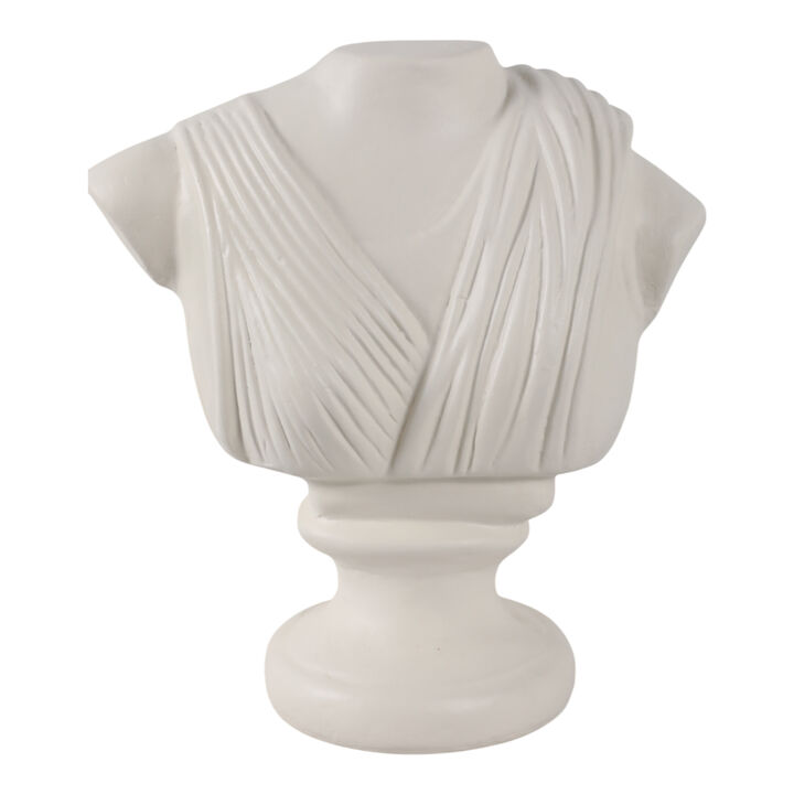 16x15" Paper Mache Bust, Ivory