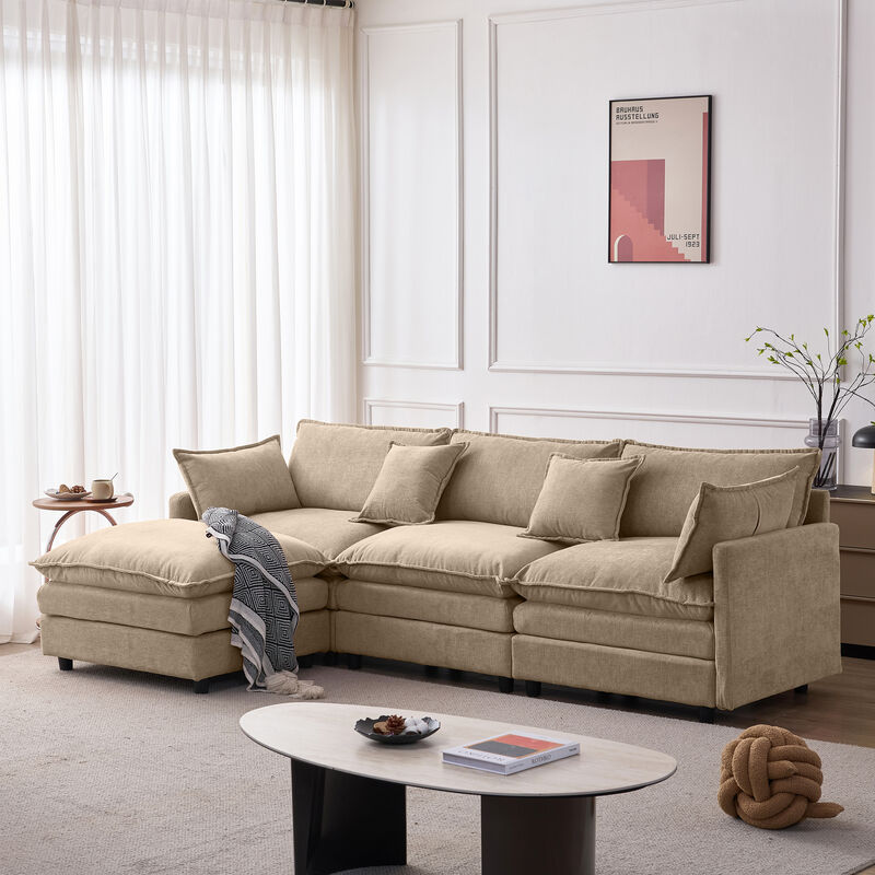 Vulwab 105" Modular Sectional Couch image number 1