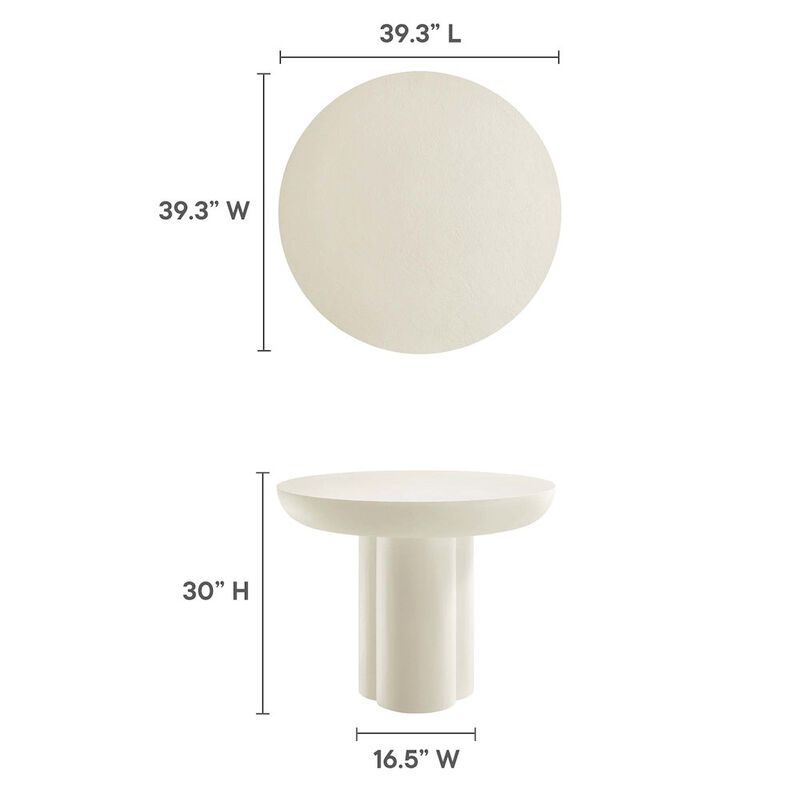 Caspian 40" Round Concrete Dining Table image number 2