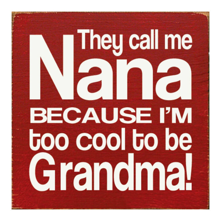 Funny Grandma and Nana Wooden Quote Sign for Wall or Shelf Display