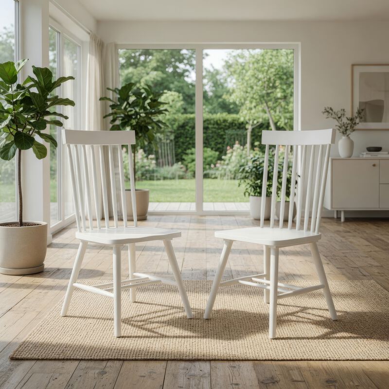 Andy Dining Side Chair Set of 2, Windsor Spindle Back image number 8