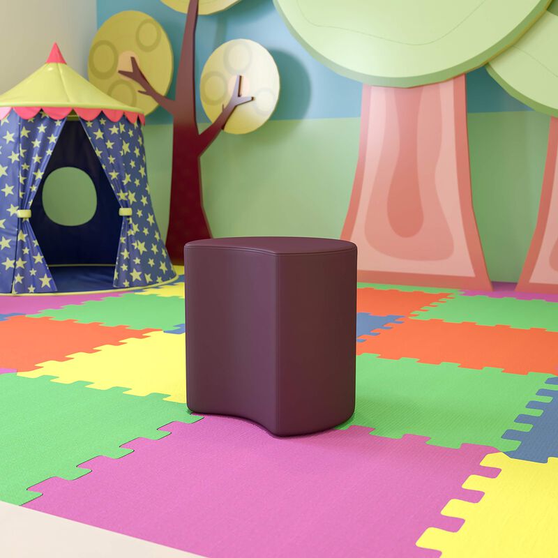 Flash Furniture Nicholas Soft Seating Flexible Moon for Classrooms and Common Spaces - 18" Seat Height (Purple) image number 0