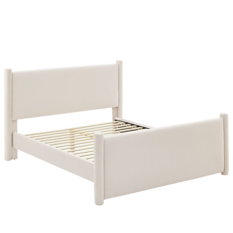 Rael Performance Velvet Full Platform Bed image number 3