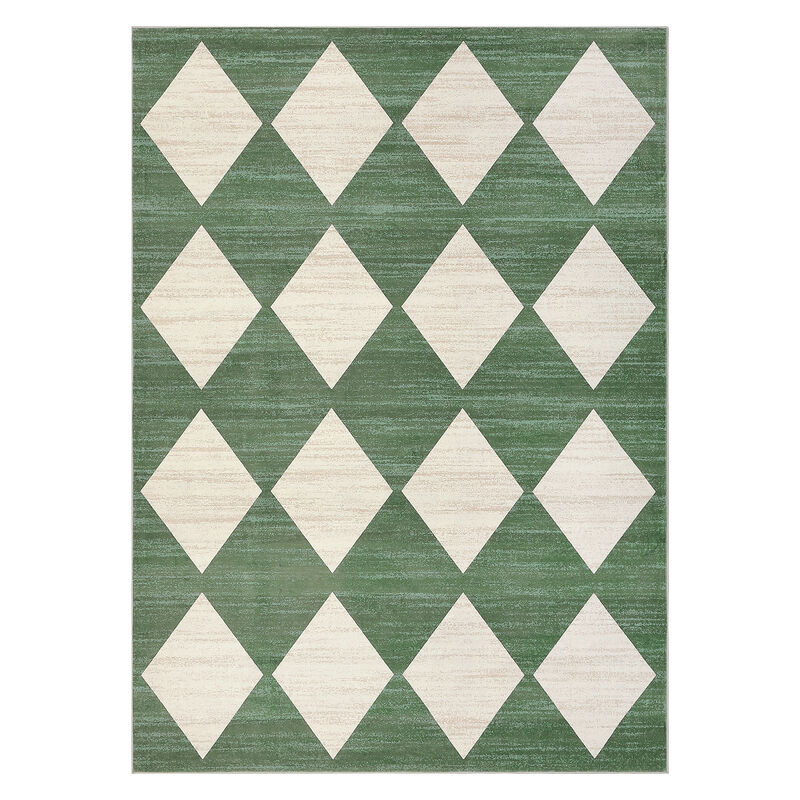 9X12 FT Living Room Rug Washable Area Rug for Bedroom Classroom Low Pile image number 0